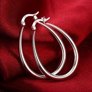 Chic Silver Teardrop Earrings